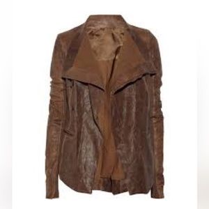 Rick Owens Leather Jacket, Size 8